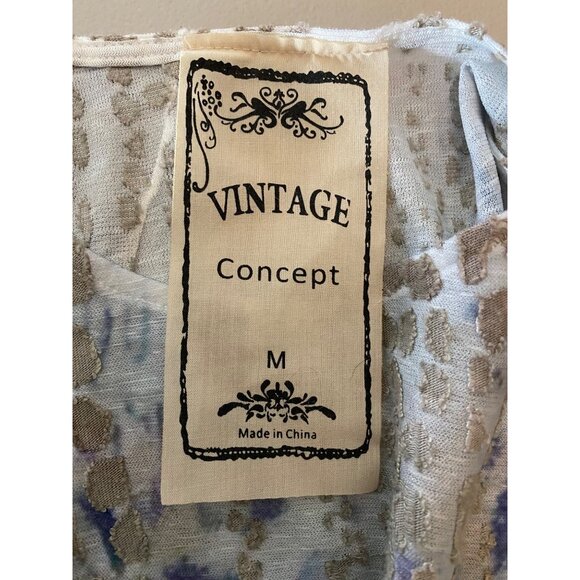 Vintage Concept Sleeveless Flowy Animal Print Top Medium - Picture 3 of 9